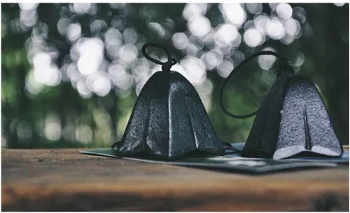 Miniatura 5 de 1 campanilla de viento tradicional japonesa de la suerte para exteriores, Iwachu de hierro fundido bendice templo, campanas de viento pequeñas