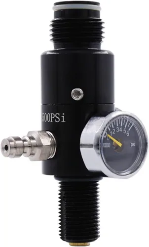 Miniatura 10 de TUXING 4500PSI Paintball Air Tank Regulator & Valve Guage, Durable Aluminum Paintball Regulator for Paintball Airsoft PCP Compressed Air CO2 Rojo