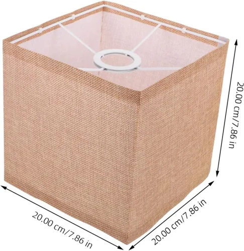 Miniatura 2 de DOITOOL Pantalla cuadrada de tela de repuesto elegante accesorio para lámparas de mesa, fácil de instalar, se adapta a bombillas para dormitorio