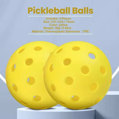 Miniatura 2 de FoDau770 Bolas de pickleball Amarillo