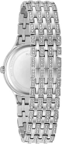 Miniatura 3 de Bulova Crystal Pave 3-Hand Quartz Slim Case Watch