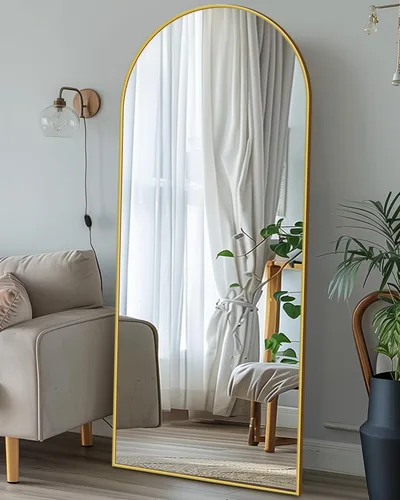 Miniatura 25 de Antok Espejo de Cuerpo Entero, Espejo de Piso de 58"x18" con Soporte, Espejos Montados Colgantes para Dormitorio, Sala de Estar, Vestidor, Comedor