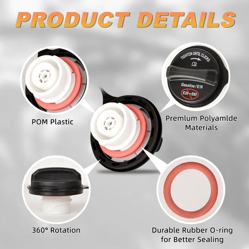 Miniatura 3 de Tapa de gasolina Tapa de combustible OEM#AC2Z-9030-A,FC181 Compatible con Ford 2009-2019 E-350 Super Duty,2009-2019 Ford E-450 Super Duty,2009-2019