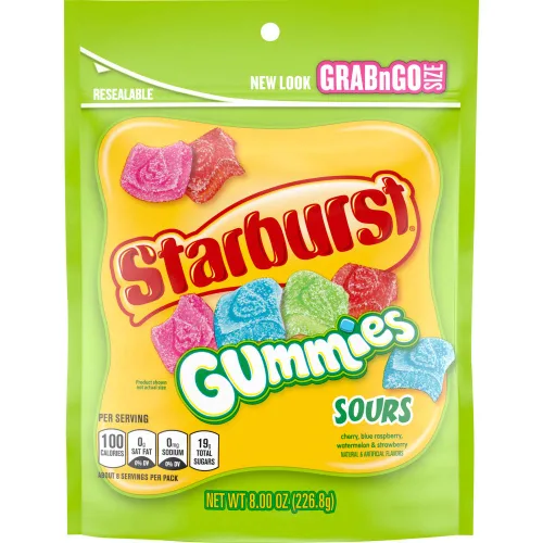 Miniatura 11 de STARBURST Caramelos masticables de frutas - Minis Sours, 8 onzas (paquete de 8) - Deliciosos mini dulces, caramelo agrio a granel