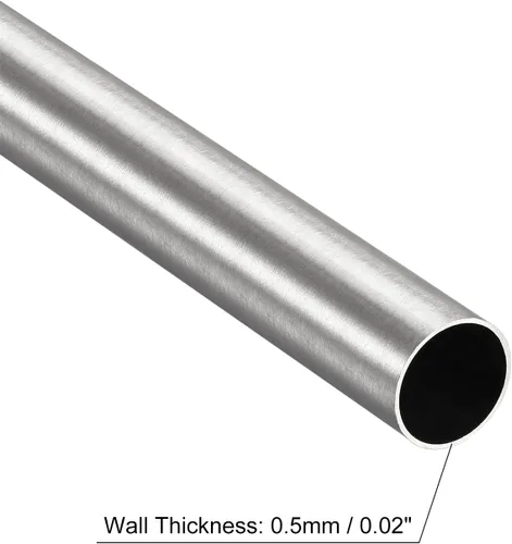 Miniatura 106 de uxcell Tubo de acero inoxidable 304, diámetro exterior de 34 mm x 1,5 mm de espesor de pared, 300 mm de longitud de tubería metálica para maquinaria