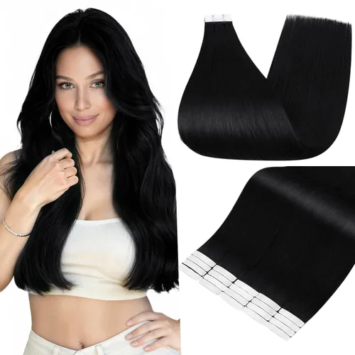 Miniatura 53 de Full Shine - Extensiones de cabello con cinta adhesiva de 18 pulgadas, extensiones de cabello Remy de 1.76 oz, extensiones de cabello lacio