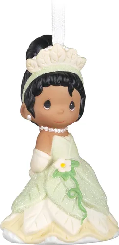 Hallmark Keepsake Adorno de Navidad 2022, Disney Precious Moments La Princesa y la Rana Tiana, Porcelana Princesa Tiana