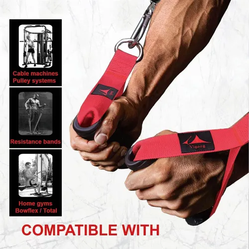 Miniatura 8 de Heavy Duty Gym Exercise Handles Attachment for Cable Machine,Resistance Band,Pulley System Home Fitness Workout Equipment, with Elastic Rubber Grip