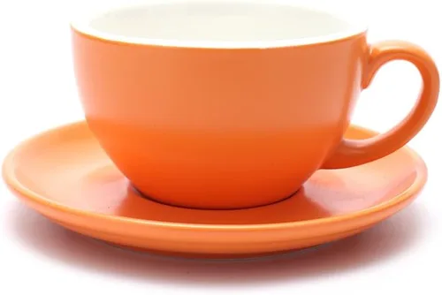 Miniatura 26 de Coffeezone Taza y Platillo de Café Espresso Doble, Cappuccino Pequeño y Café Especial, Porcelana de Hueso Nueva para Cafetería y Barista