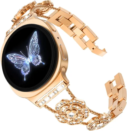 Miniatura 52 de KADES Compatible with Samsung Galaxy Watch 8/8 Classic / 7/6 / 5/4 Band, 40mm 44mm 45mm 47mm, Luxury Diamond Bracelet Chain Band for Women, Bling