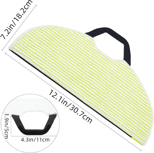 Miniatura 3 de Paquete de 6 almohadillas para trapeador Shark AV2610WA / RV2620WD / RV2610WA / RV2410WD robot aspirador, accesorio de repuesto de almohadilla