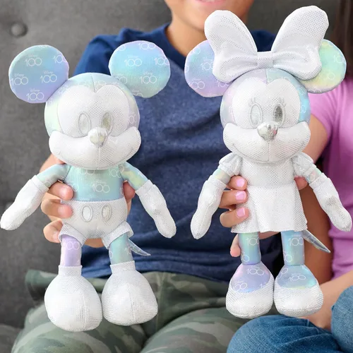 Miniatura 3 de Disney 100 años de maravilla Juego de coleccionistas de muñecos de peluche de Mickey Mouse y Minnie Mouse, juguetes para niños de 2 años en adelante