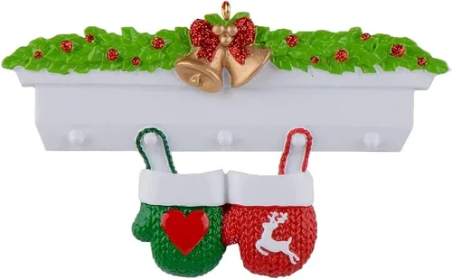 Miniatura 12 de MAXORA Adorno personalizado para árbol de Navidad de familia de 10 manoplas 2023, tradición familiar, recuerdo de Navidad, colección de regalo