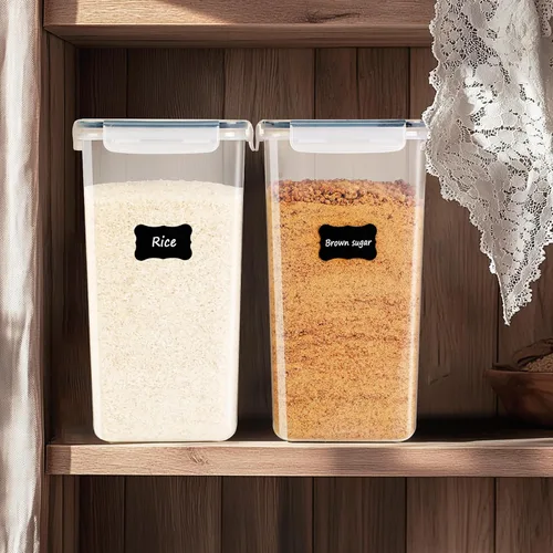 Miniatura 7 de 2 unidades de contenedores de almacenamiento de harina y azúcar (8.5L 287 Oz) Contenedores de almacenamiento de alimentos extra grandes con tapas