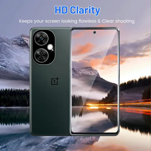 Miniatura 7 de Paquete de 3 protectores de pantalla para OnePlus Nord N30 5G con 3 protectores de lente de cámara, vidrio templado Ultra HD, dureza 9H