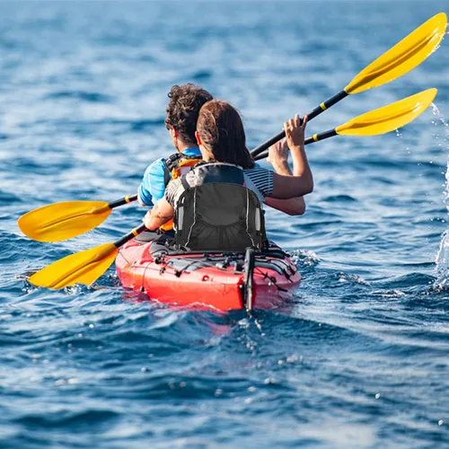 Miniatura 6 de Bolsa de almacenamiento para respaldo de asiento de kayak, organizador impermeable Oxford 600D, correas adhesivas ajustables, bolsa de malla