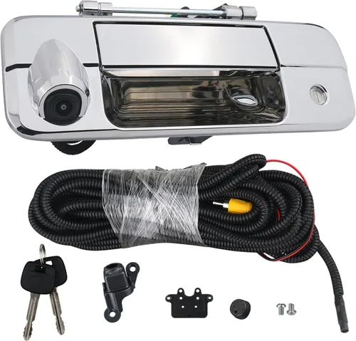 Miniatura 4 de Osompar Manija de portón trasero con cámara de respaldo y cilindro de cerradura con llave Compatible con Toyota Tundra 2007-2013 Manija de puerta
