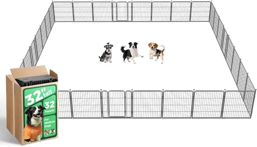 Miniatura 16 de FXW Aster - Corralito para perros diseñado para patio, 32 pulgadas, 16 paneles
