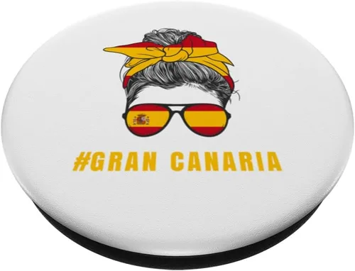 Miniatura 2 de Gran Canaria Spanish Lady Spain Flag PopSockets Adhesive PopGrip