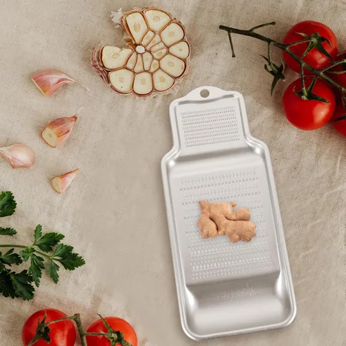 Miniatura 3 de MAGICLULU Rallador de queso Zester de ajo y jengibre de 8.74 pulgadas, molinillo de lodo portátil con agujero para colgar verduras, quesos duros
