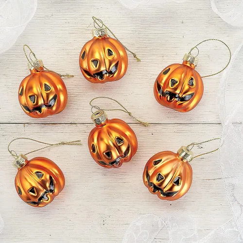 Miniatura 7 de Lillian Vernon Adornos de cristal de otoño de bellotas y hongos, juego de 12, mini árbol para decoración del hogar para otoño, Acción de Gracias