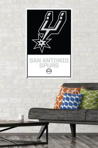 Miniatura 2 de Trends International NBA San Antonio Spurs - Póster de pared con logotipo 21, 22.375 x 34 pulgadas, paquete de póster y montaje prémium Paquete