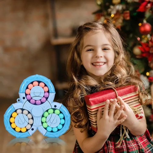 Miniatura 7 de FRIUSATE Juguete mágico de frijol mágico, juguete giratorio giratorio para niños, rompecabezas para aliviar el estrés y la ansiedad