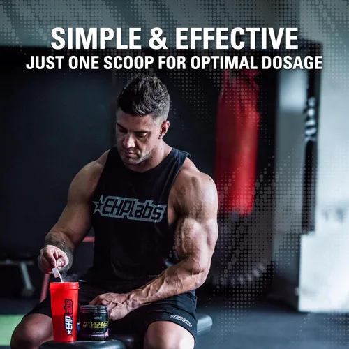 Miniatura 7 de EHP Labs OxyShred Hardcore Super Dosed - Polvo de preentrenamiento con L glutamina y acetil L carnitina, bebida de refuerzo energético - 275 mg