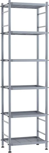 Miniatura 9 de Soywey Estantería de garaje resistente de 5 niveles, estante de almacenamiento de pie, estante de alambre de metal adecuado para lavanderías, baños