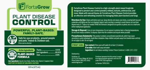 Miniatura 9 de Spray para el Control de Enfermedades de las Plantas – Fungicida Natural con Aceite de Tomillo – Previene el Mildiú Polvoroso, Botrytis, Antracnosis