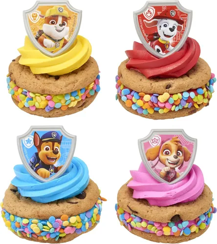 Miniatura 9 de DecoPac Paw Patrol Reporting For Duty Anillos, Decoraciones de cupcakes con Chase, Marshall, Skye y Rubble - Paquete de 24