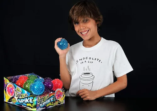 Miniatura 8 de JA-RU Pelotas de goma iluminadas (paquete de 4 con luces intermitentes) Gran juguete antiestrés para niños Pelotas sensoriales que rebotan a