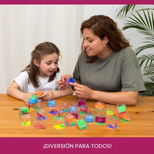 Miniatura 7 de BONNYCO Cubos de Rompecabezas Mentales para Niños, Paquete de 30. Rellenos para Bolsas de Golosinas de Piñata para Niños de 3-5 y 4-8 años, Regalos