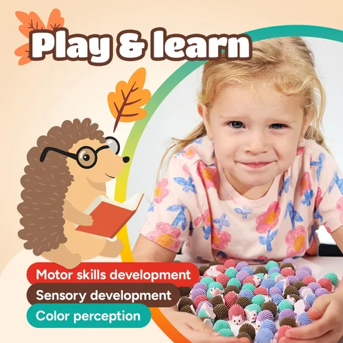 Miniatura 3 de Figuras de juguete de erizo - Figuras de animales salvajes 25 piezas - Figuritas de fiesta para niños - Decoración de pastel - Juego de decoración