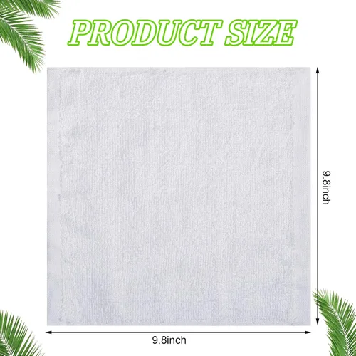 Miniatura 2 de Oudain 100 paños de limpieza blancos reutilizables a granel, trapos de limpieza de algodón, paños de cocina absorbentes, trapos de cocina pequeños