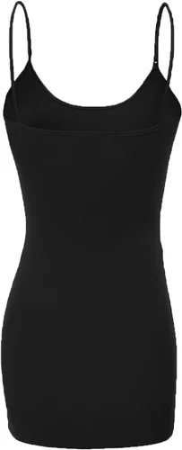 Miniatura 26 de Emmalise Camisola larga casual básica para mujer, con tirantes ajustables, top en capas