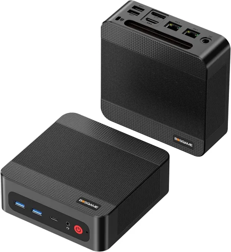 BOSGAME P3 Pro Mini PC con AMD Ryzen 9 7940HS, 16GB DDR5 1TB PCle SSD, pantalla triple 4K, LAN dual, Wi-Fi 6E/BT5.2, mini computadora de escritorio