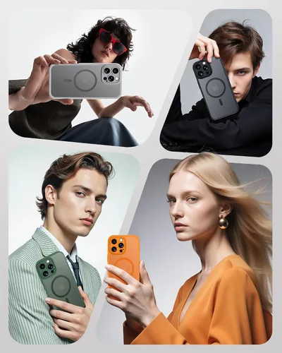 Miniatura 614 de TOCOL Funda para iPhone 11, compatible con Magsafe, protección completa de cámara, imanes integrados, protección contra caídas, funda translúcida