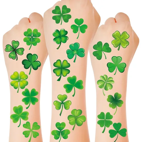 Miniatura 8 de 370 patrones de recuerdos de fiesta, 36 hojas que brillan en la oscuridad, tatuajes temporales luminosos, suministros de tatuajes falsos