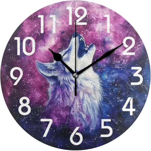 Miniatura 25 de Spring Hummingbird - Reloj de pared redondo con estampado de flores, 9.5 pulgadas, funciona con pilas, reloj de escritorio analógico silencioso