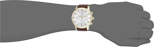 Miniatura 5 de Tommy Hilfiger Reloj dorado con malla de cuero color café para hombre 1790874