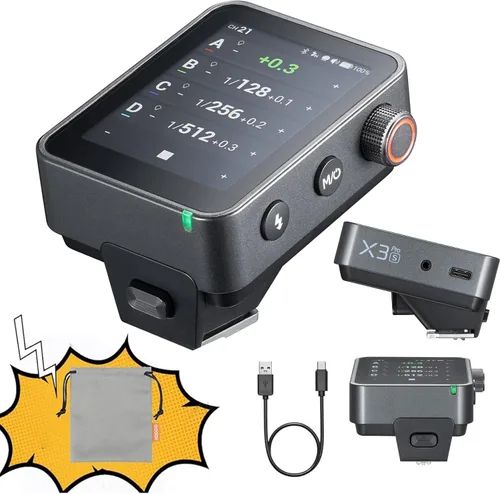 Miniatura 11 de GODOX X3 PRO X3PRO-C TTL - Disparador de flash de cámara inalámbrica, transmisor de flash de pantalla táctil inalámbrico de 2.4G, batería de litio