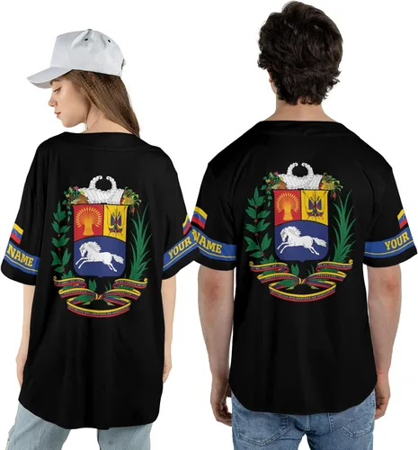 Miniatura 5 de Royal Fight - Camiseta de béisbol de Venezuela personalizada para hombre, camiseta de béisbol venezolana, bandera de Venezuela, béisbol
