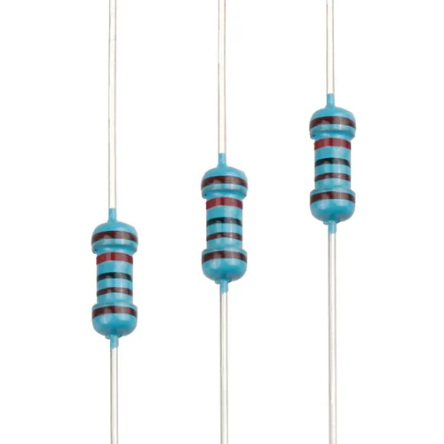 Miniatura 48 de 100pcs 1 ohm Resistor 1/4w (0.25 W) Resistencia fija de película metálica de tolerancia ±1%, múltiples valores de resistencia opcional