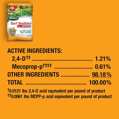 Miniatura 2 de Scotts Turf Builder WinterGuard Fall Weed & Feed3, Herbicida Plus Fertilizante de Otoño, 4,000 pies cuadrados, 11.43 libras. Weed Killer Plus