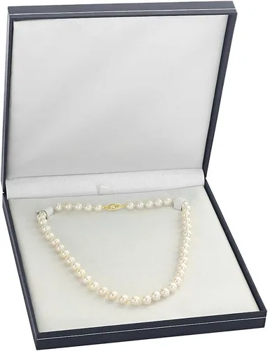 Miniatura 29 de The Pearl Source 14K Gold 6.5-7.0mm AAAA Quality Round White Freshwater Cultured Pearl Necklace for Women in 16"-36" Lengths