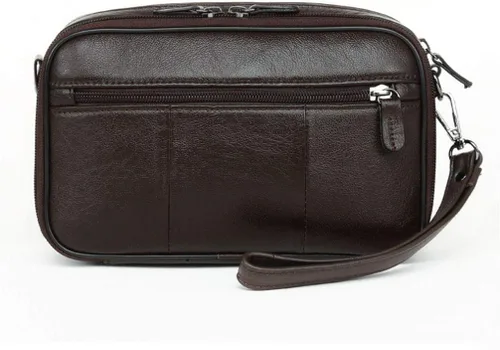 Miniatura 3 de Hebetag Cartera de cuero para hombre, organizador y bolso de muñeca