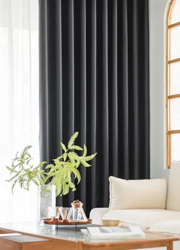 Miniatura 3 de Cortinas Opacas Beige para Ventanas de 54 Pulgadas de Largo, Juego de 2 Paneles con Ojales, Cortinas Opacas que Ahorran Energía, Reducen el Ruido