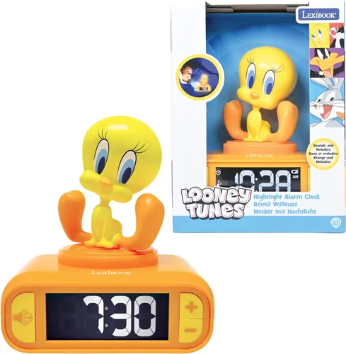 Miniatura 24 de Lexibook - Reloj despertador de dinosaurio con luz nocturna, para niños y niñas, con función de repetición, azul/verde - RL800DINO