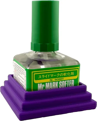 Miniatura 5 de Jeff Did It! Square Bottle Glue Cement Holder Compatible with Mr Hobby Cement Setter Weathering and other Mr Hobby Square Bottles - Holder Only (Red)